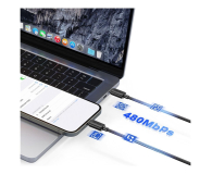 USAMS Kabel KY Series US-SJ696 60W USB-C do USB-C 2m biały - 1569045 - zdjęcie 6